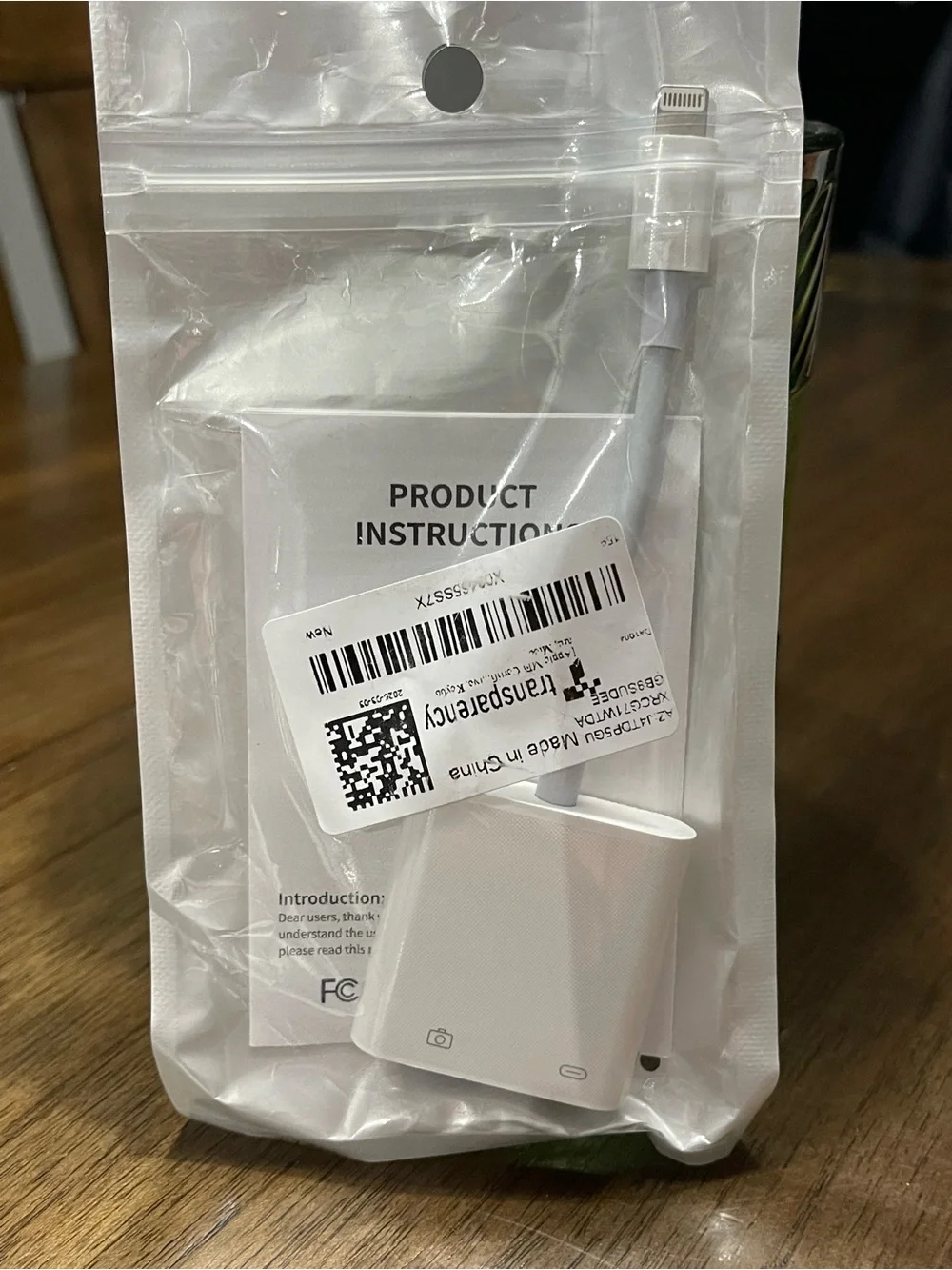 Lightning to USB 3.0 Camera Adapter with Charging Port - White